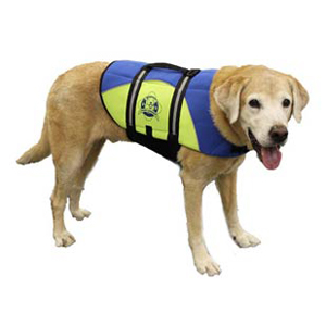 Neoprene Doggy Life Jacket L Blue/Yellow