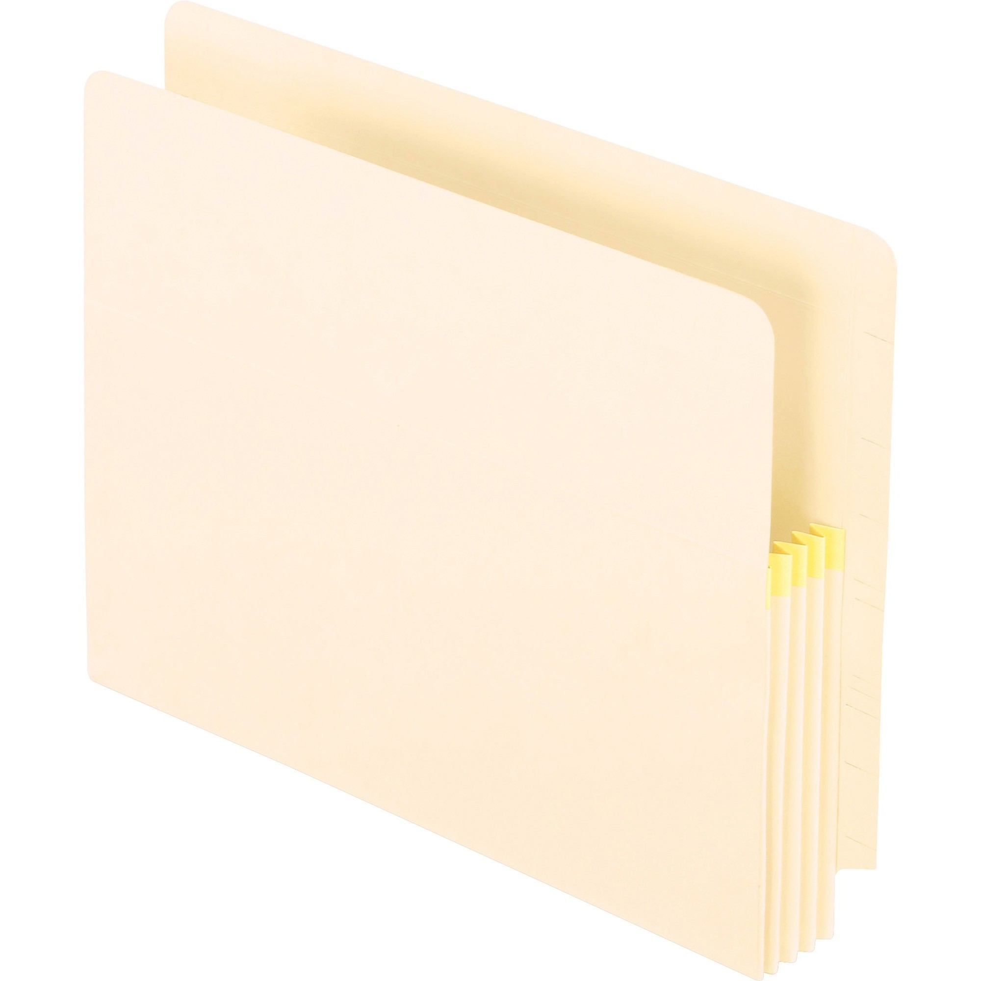 Pendaflex Letter Recycled File Pocket - 8 1/2" x 11" - 3 1/2" Expansion - Manila, Tyvek - Manila - 10% Recycled - 25 / Box