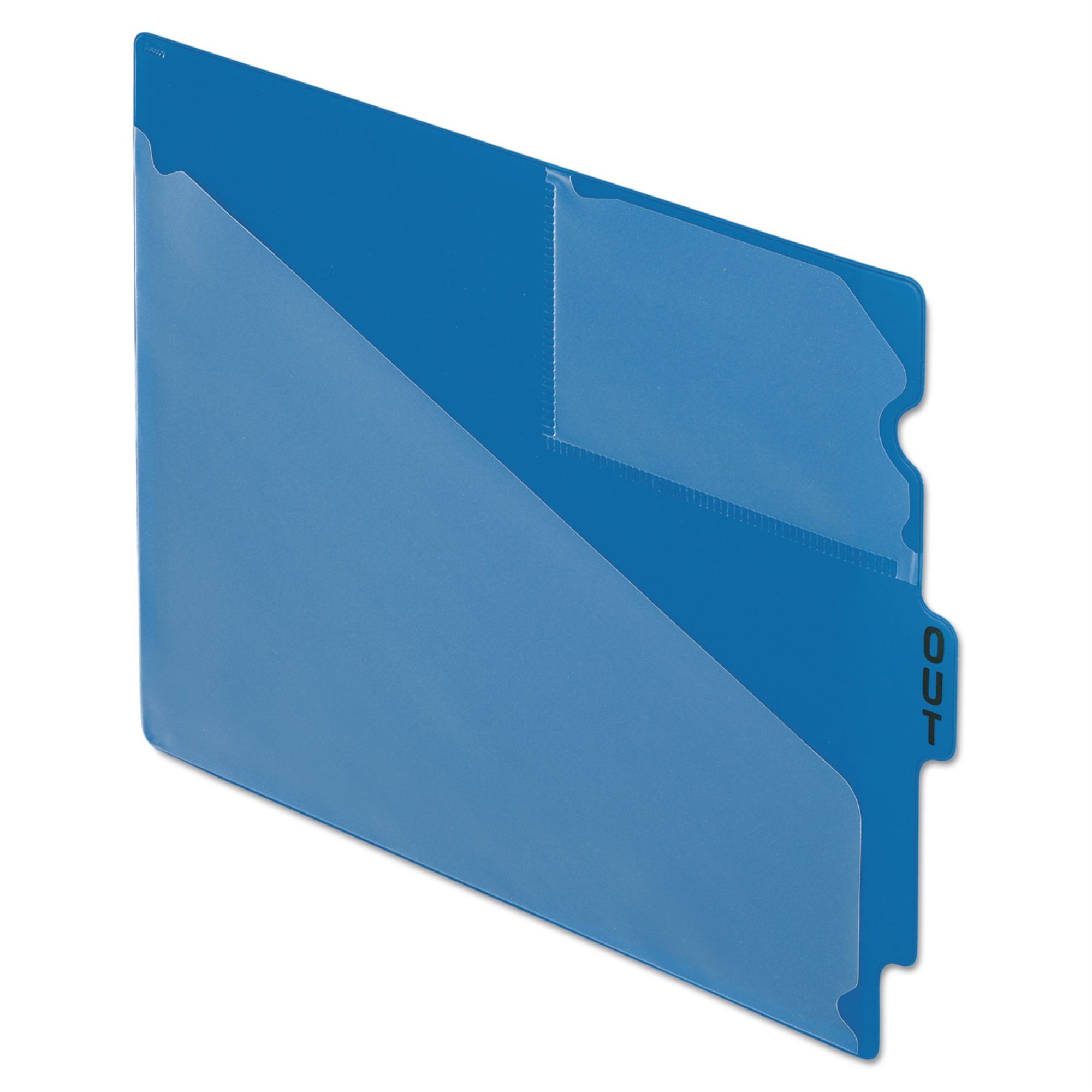 Pendaflex Poly End Tab Out Guides - 50 x Divider(s) - 9.5" Divider Width - Letter - 8.50" Width x 11" Length - Blue Polypropylen