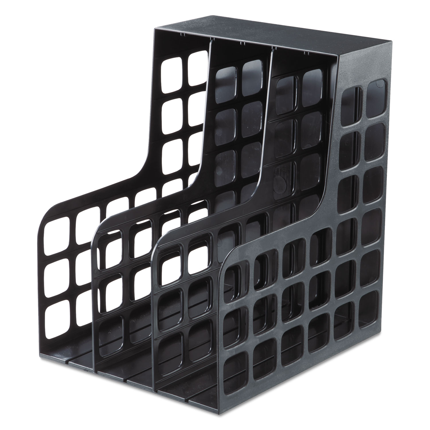 Oxford Decorack Shelf File - 2 Divider(s) - Black - Plastic - 1 Each