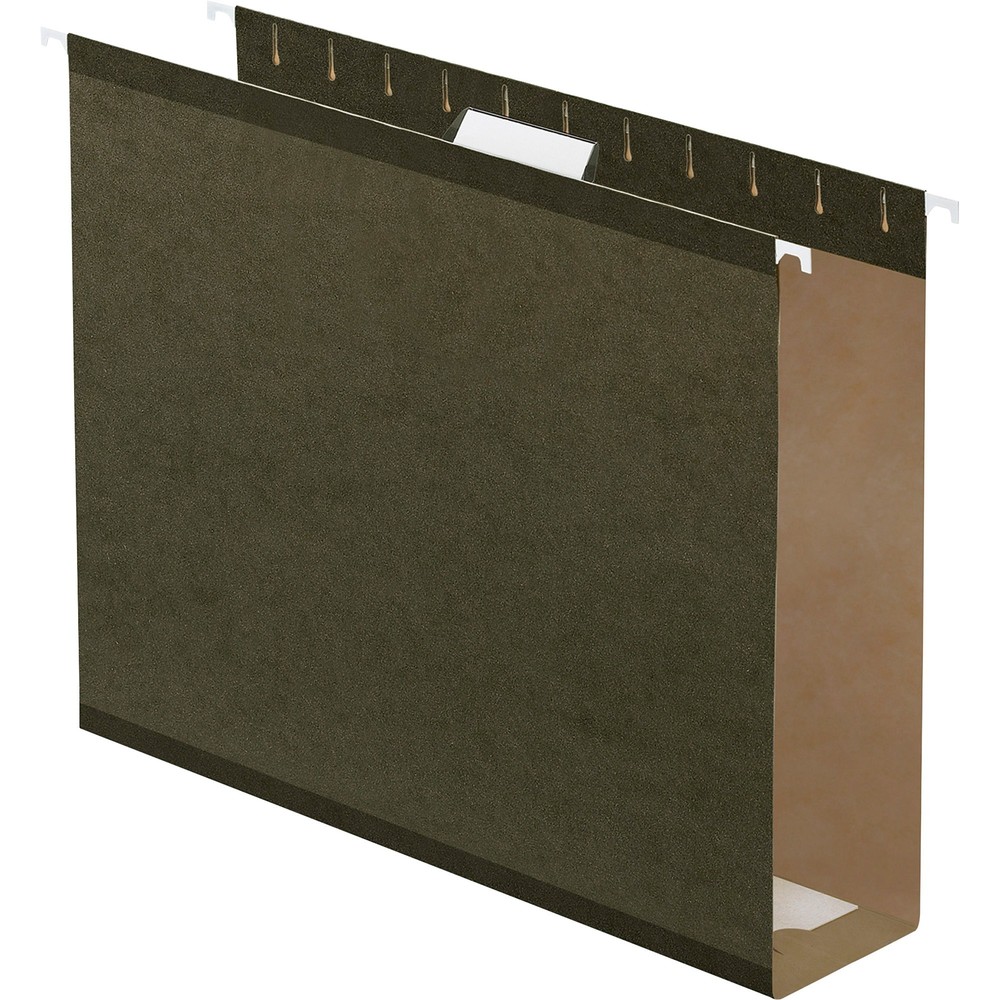 Pendaflex Letter Recycled Hanging Folder - 3" Folder Capacity - 8 1/2" x 11" - Folder - Pressboard - Standard Green - 10% Recycl