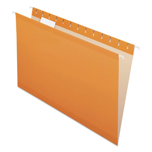 Pendaflex 1/5 Tab Cut Legal Recycled Hanging Folder - 8 1/2" x 14" - Orange - 10% Recycled - 25 / Box