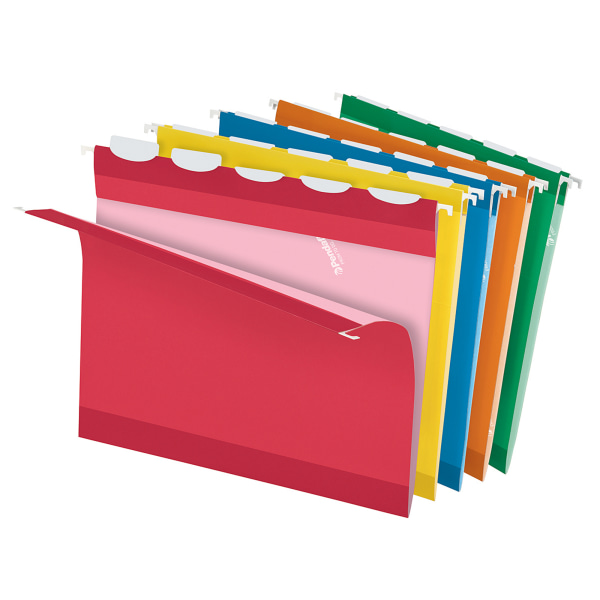 Pendaflex Ready-Tab 1/5 Tab Cut Letter Recycled Hanging Folder - 8 1/2" x 11" - Assorted - 10% Recycled - 25 / Box