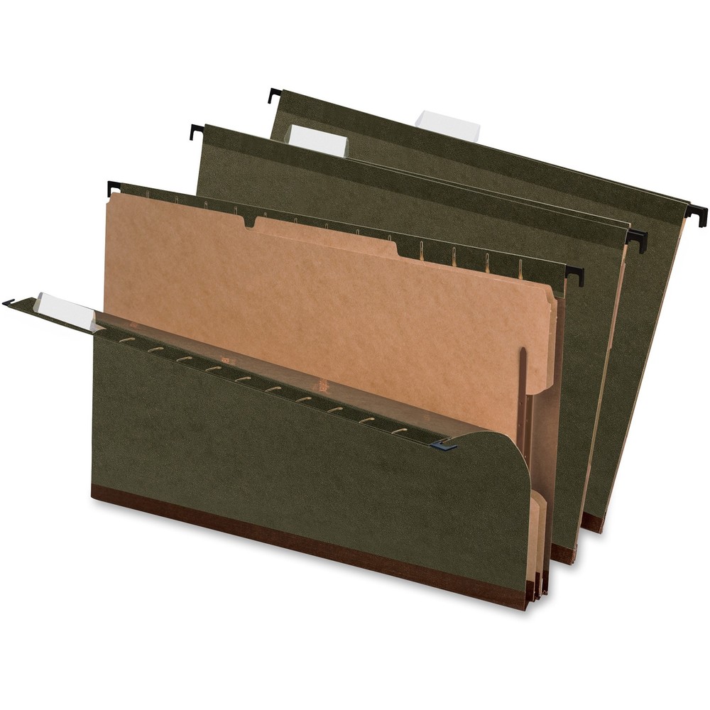 Pendaflex Legal Hanging Folder - 8 1/2" x 14" - 2" Expansion - 2" Fastener Capacity for Folder - 2 Divider(s) - Tyvek, Pressboar