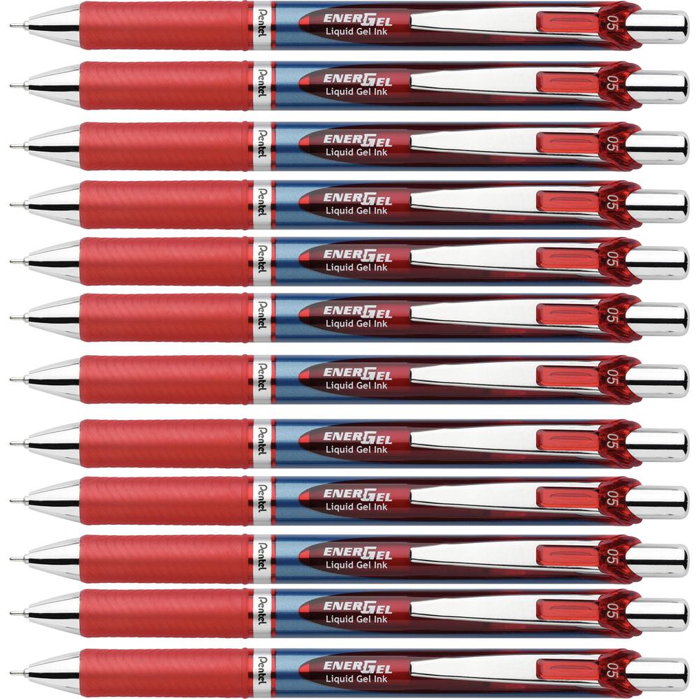 Pentel EnerGel RTX Liquid Gel Pens - Fine Pen Point - 0.5 mm Pen Point Size - Needle Pen Point Style - Refillable - Retractable 