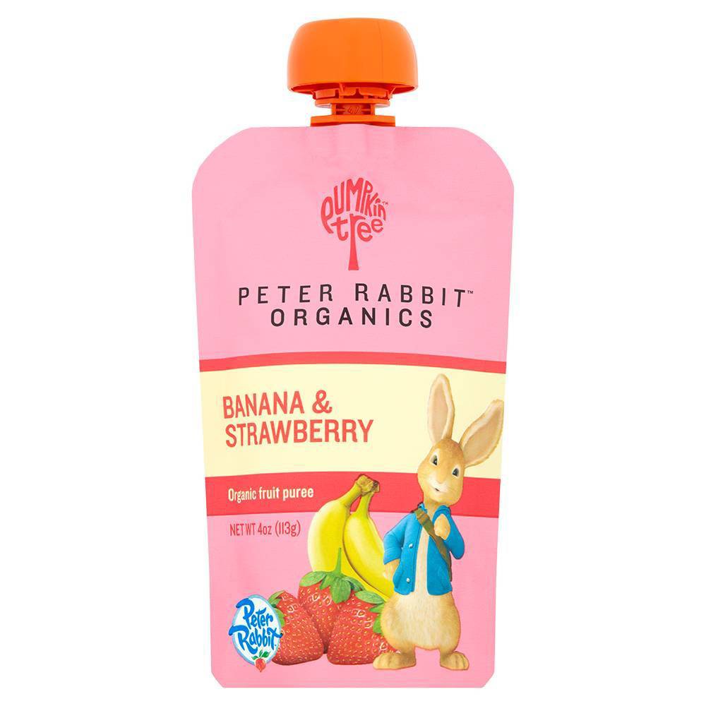 Peter Rabbit Organics Organic Fruit Snack 100% Pure Strawberry And Banana (10x4Oz)