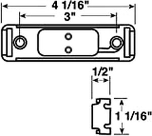 BLACK MOUNTING BRACKET FOR 154 LIGHTS, INCLUDES TERMINAL PAD, LEAD WIRE, & MOUNT