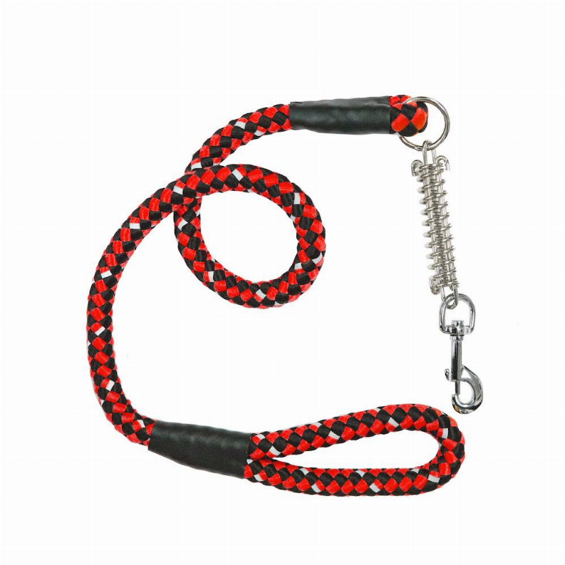 Tug Control Leash with Reflectors & Shock Absorber - XL Ladybug