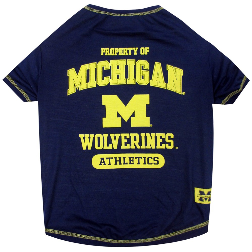 Michigan Wolverines Dog Tee Shirt - Medium