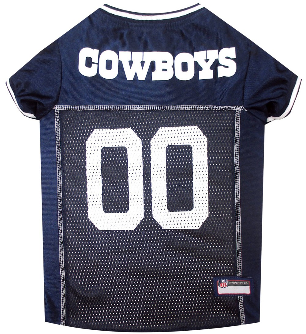Dallas Cowboys Dog Jersey - Gray Trim - Small