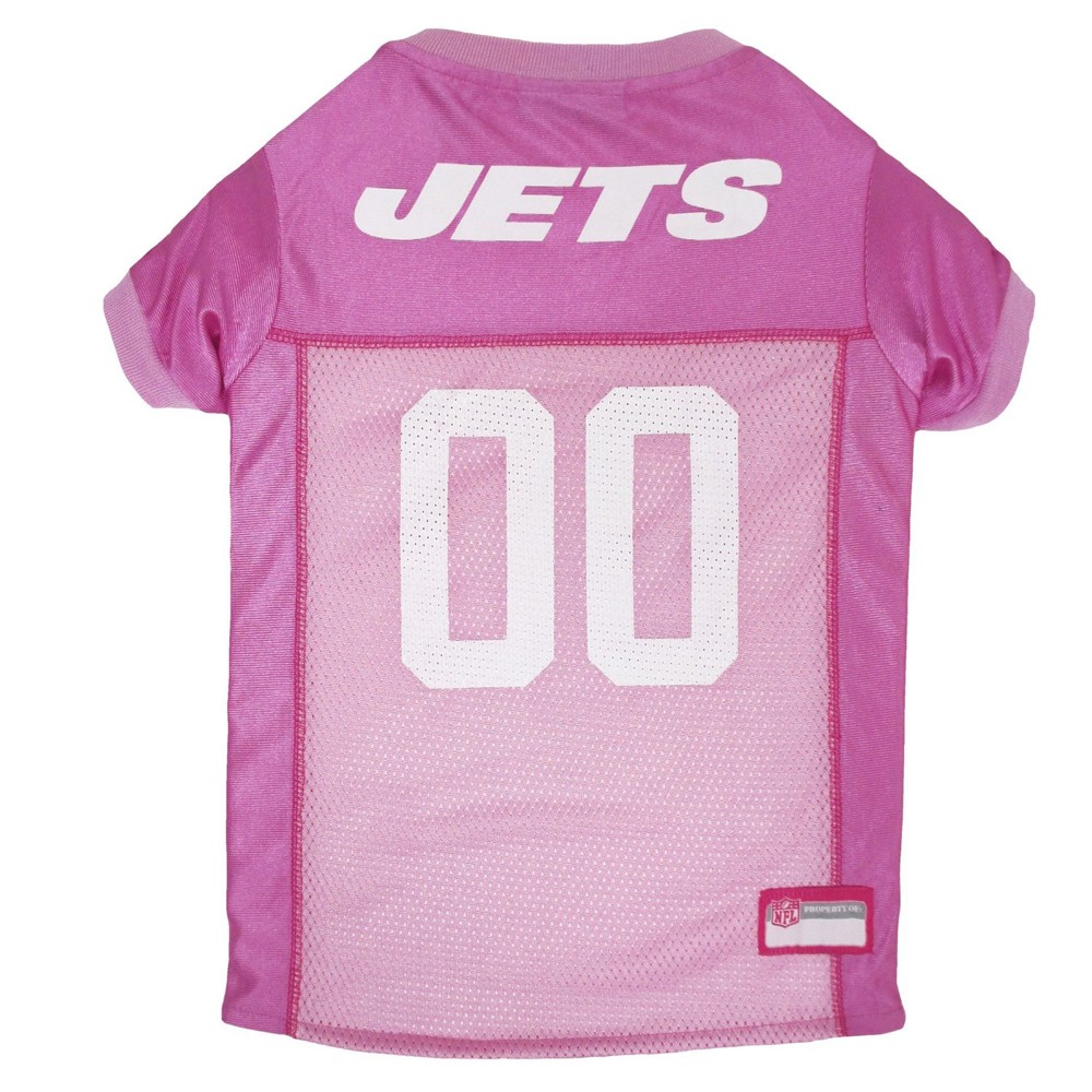 New York Jets Dog Jersey - Pink - Medium