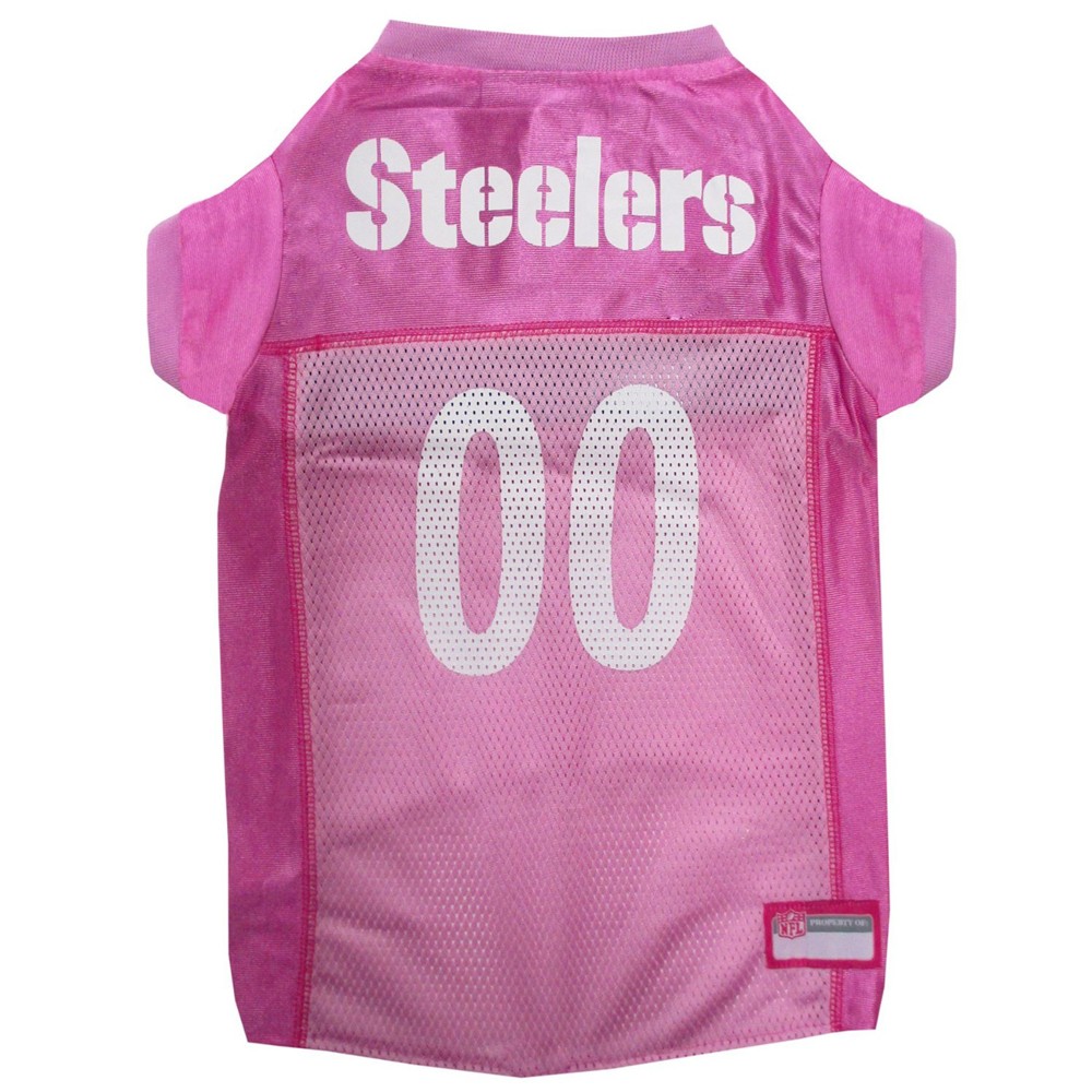 Pittsburgh Steelers Dog Jersey - Pink - Large