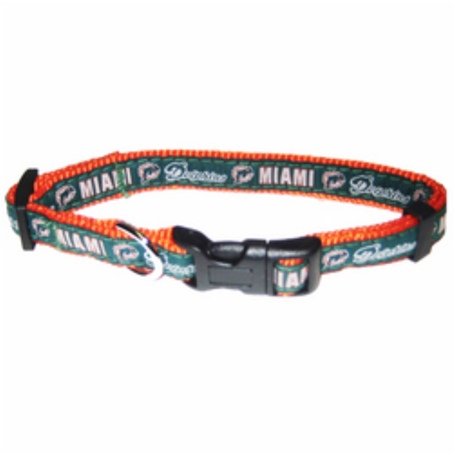 Miami Dolphins Dog Collar - Ribbon
