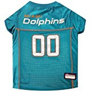 Miami Dolphins Dog Jersey - Orange Trim