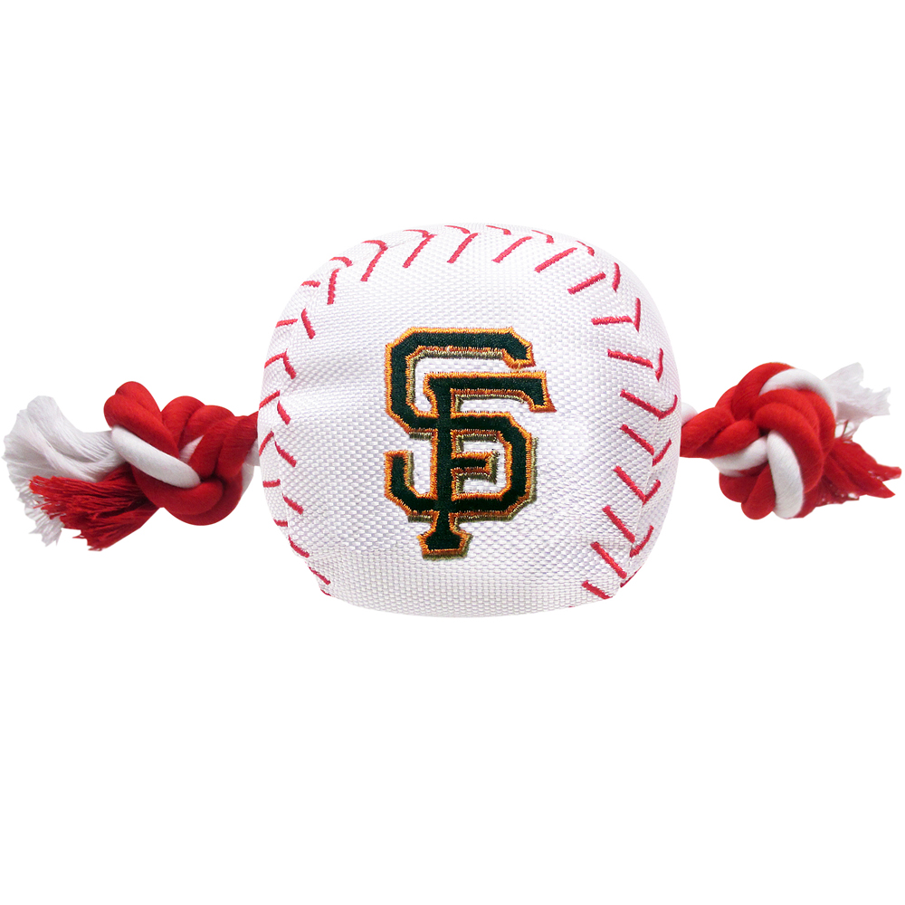 8" SAN FRANCISCO GIANTS Baseball Toy - Nylon w/rope