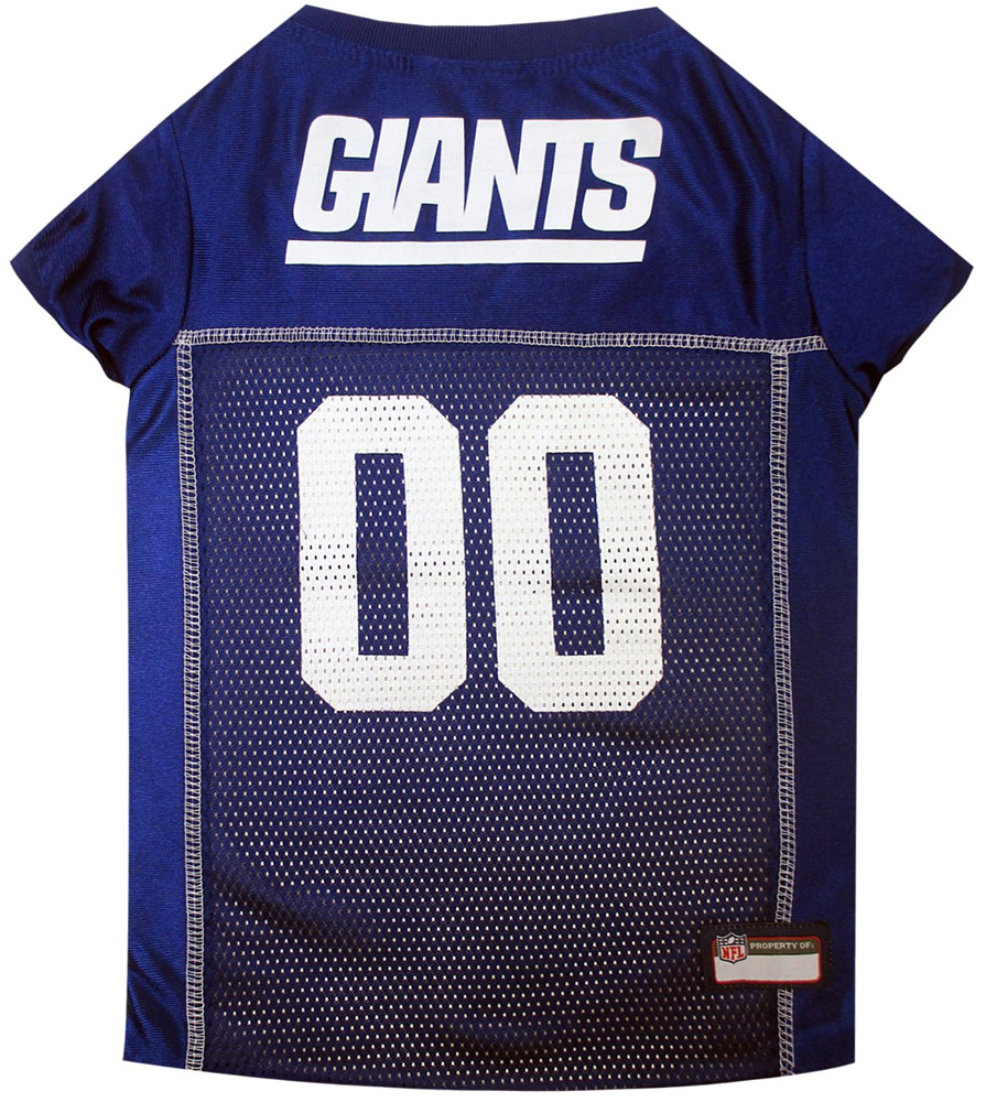 New York Giants Dog Jersey - Blue Trim - Small
