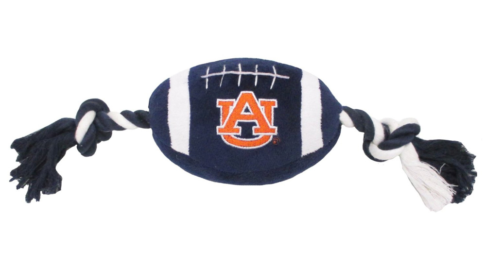 10" Auburn Plush Football Dog Toy