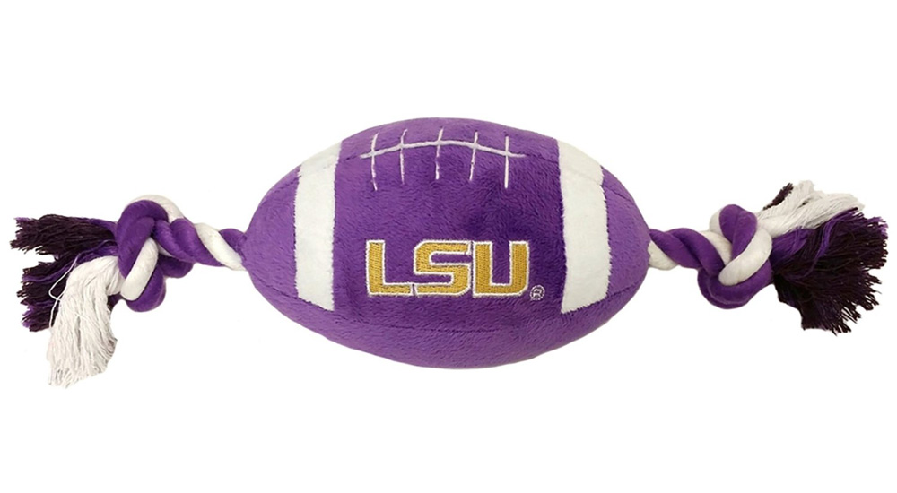 10" LSU Tigers Plush Football Dog Toy