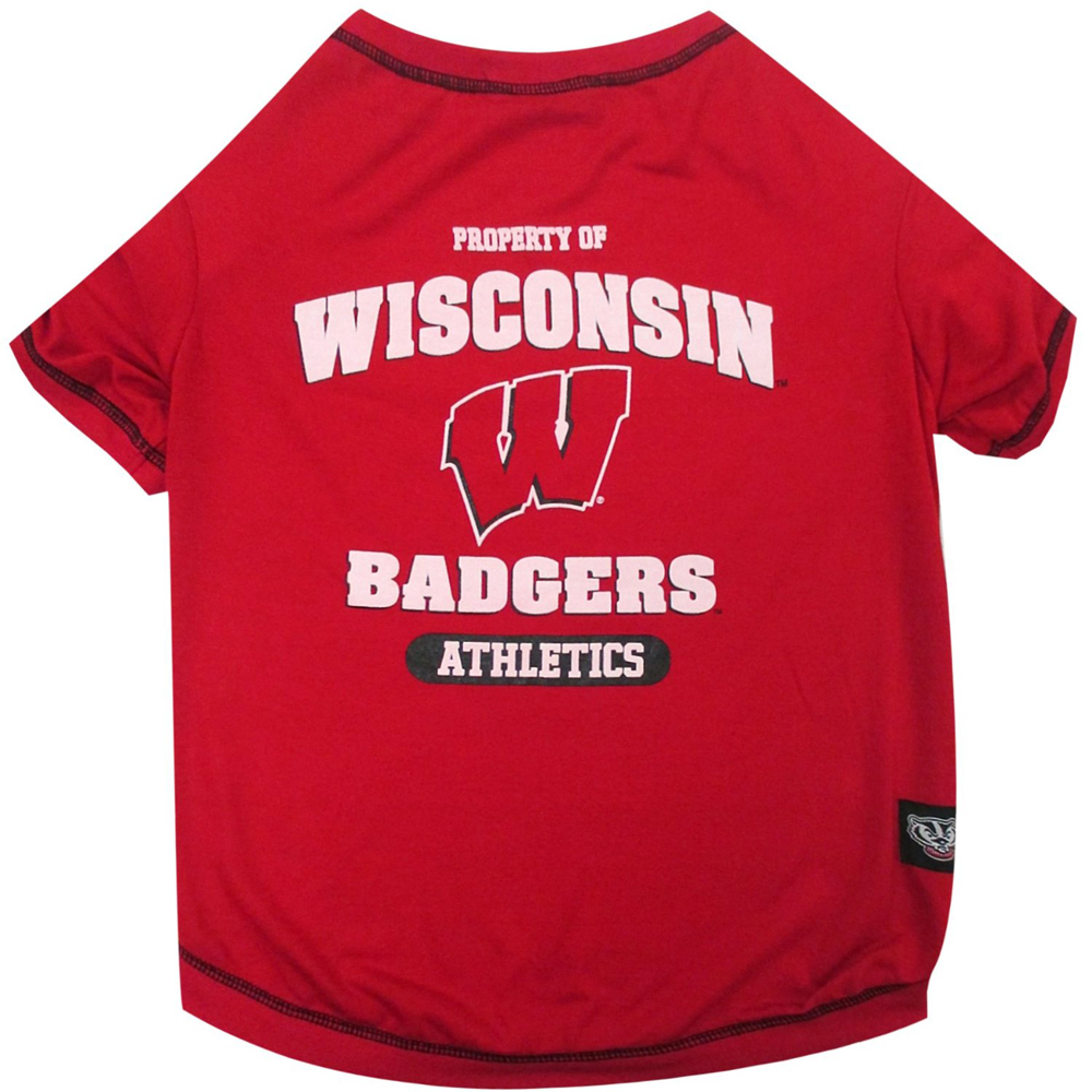 Wisconsin Badgers Dog Tee Shirt - Medium