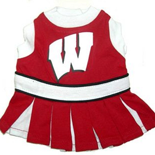 Wisconsin Cheerleader Dog Dress - Medium