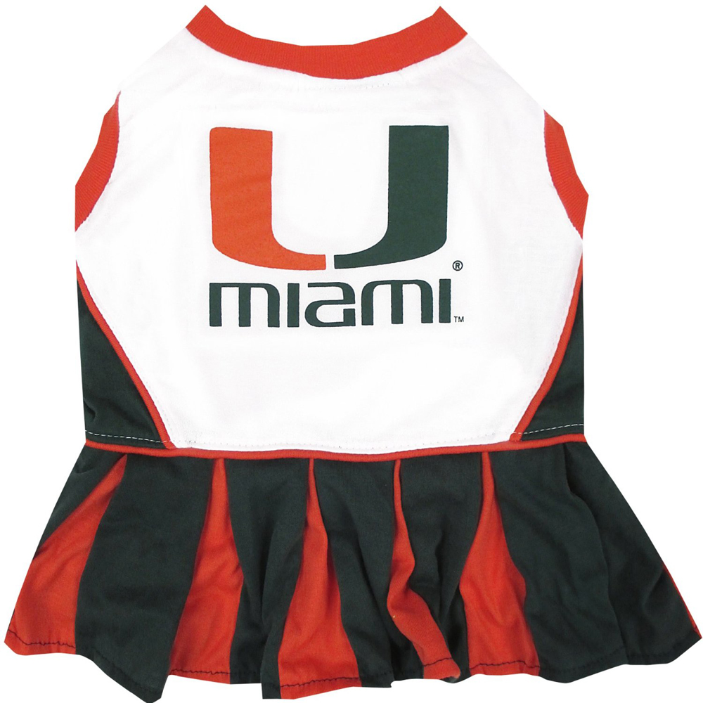 Miami Hurricanes Cheerleader Dog Dress - Medium