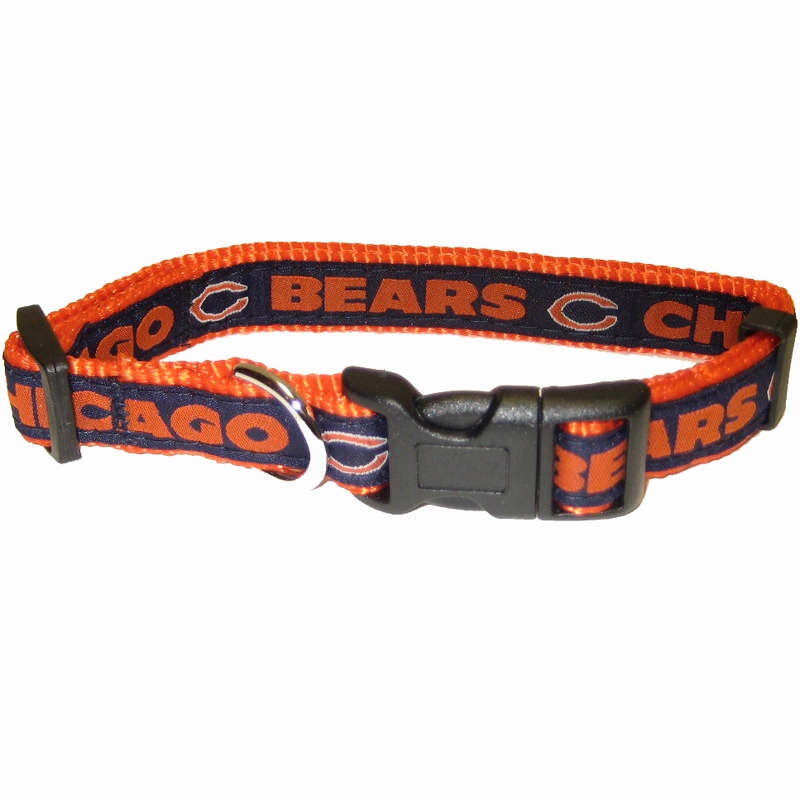 Chicago Bears Dog Collar - Ribbon - Small