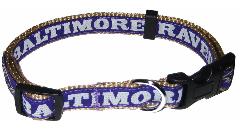 Baltimore Ravens Dog Collar - Ribbon - Small