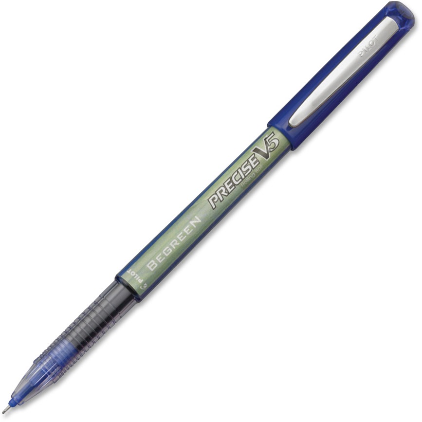 Pilot Precise BeGreen V5 Extra-Fine Rolling Ball Pens - Extra Fine Pen Point - 0.5 mm Pen Point Size - Needle Pen Point Style - 