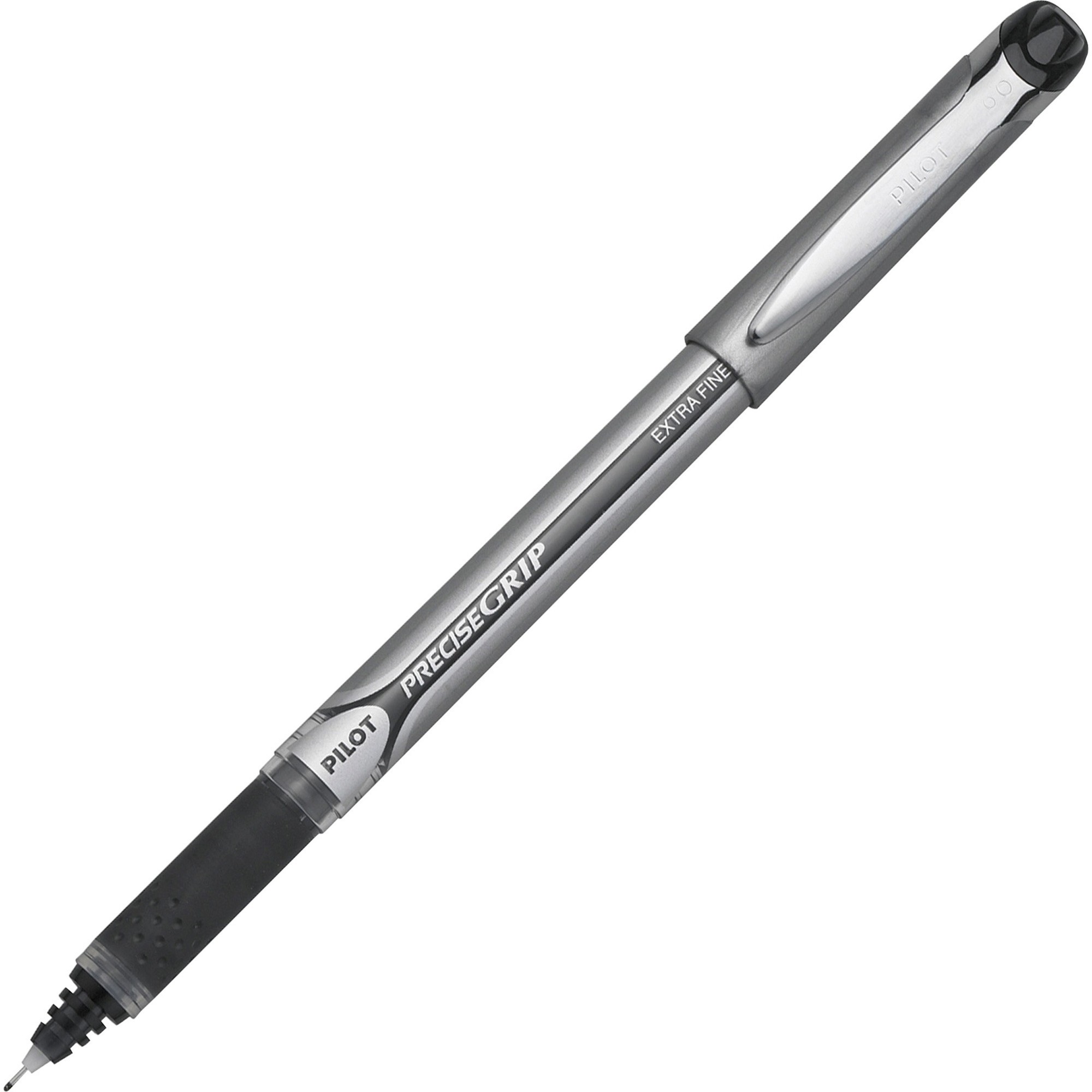 Pilot Precise Grip Extra-Fine Capped Rolling Ball Pens - Extra Fine Pen Point - 0.5 mm Pen Point Size - Black - Black Barrel - 1