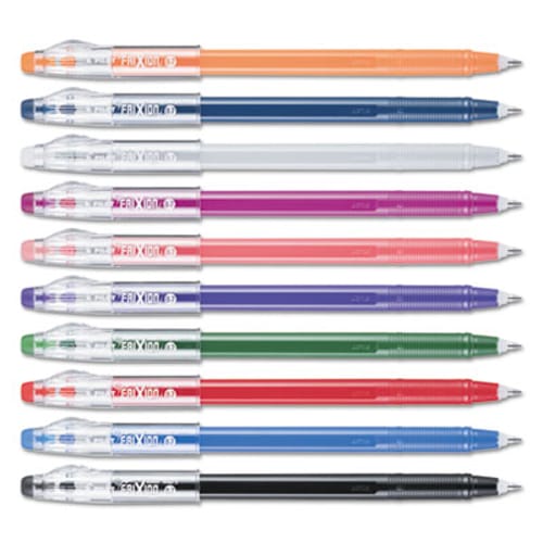 FriXion ColorSticks Erasable Gel Ink Pen - Fine Pen Point - 0.7 mm Pen Point Size - Assorted - 10 / Pack