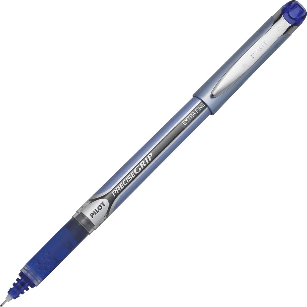 Pilot Precise Grip Extra-Fine Capped Rolling Ball Pens - Extra Fine Pen Point - 0.5 mm Pen Point Size - Blue - Blue Barrel - 1 D
