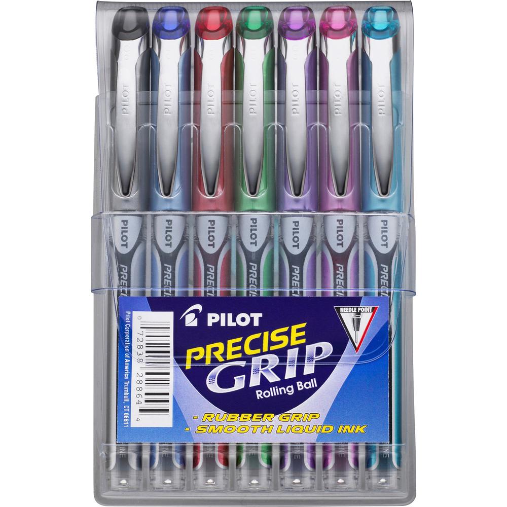 Pilot Precise Grip Extra-Fine Capped Rolling Ball Pens - Extra Fine Pen Point - 0.5 mm Pen Point Size - Needle Pen Point Style -