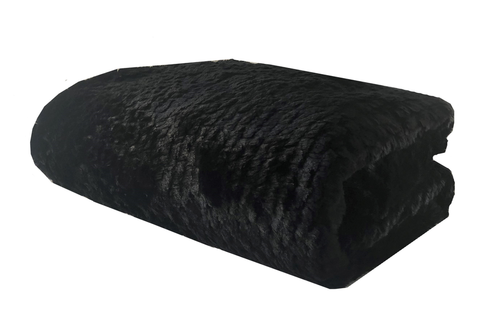 Plutus Faux Fur Luxury Throw Blanket 108L x 90W Full - Queen Black