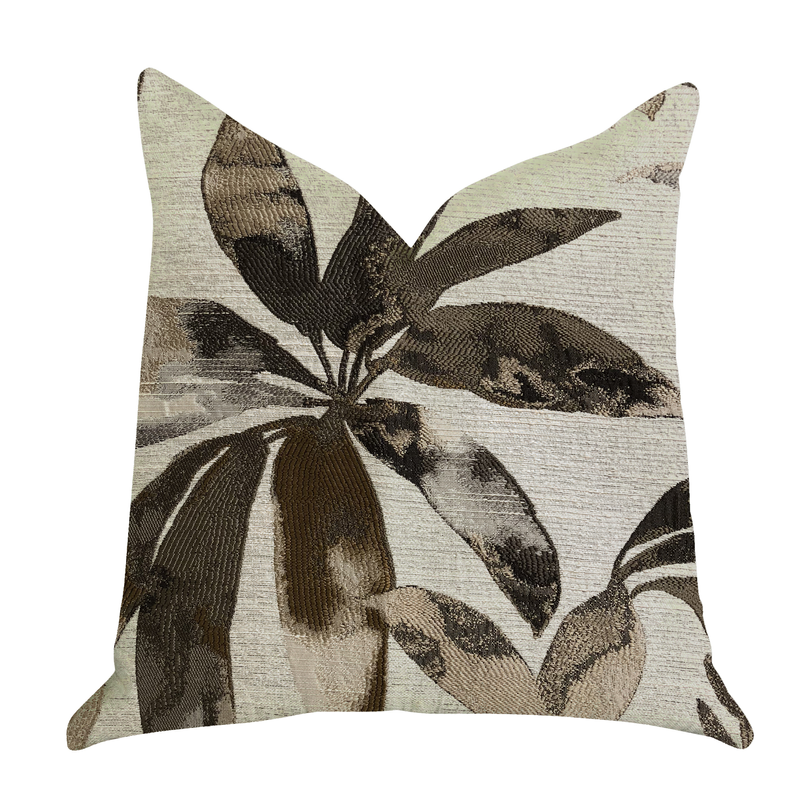 Plutus Luxury Throw Pillow (Beige Mixed Variety 1) Double sided  20" x 20"