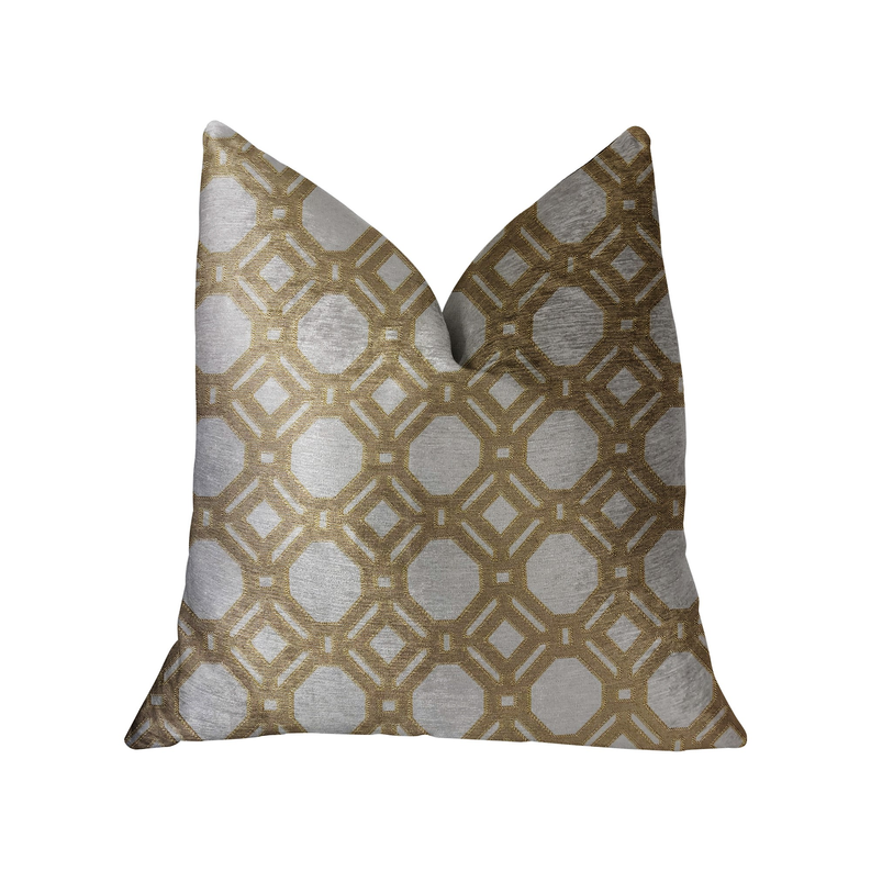 Plutus Luxury Throw Pillow (Beige Mixed Variety 1) Double sided  20" x 36" King