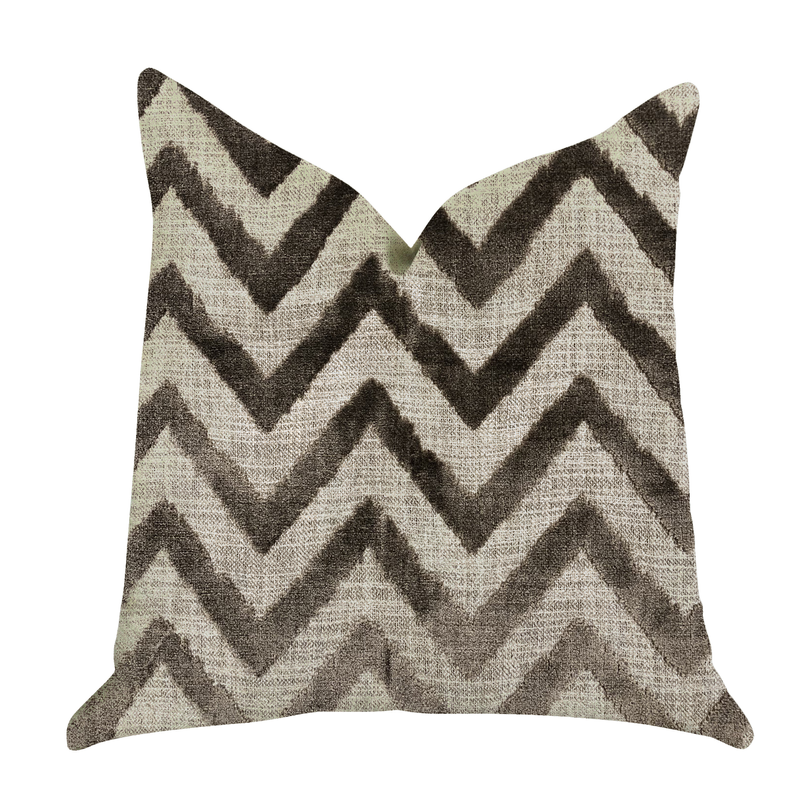 Plutus Luxury Throw Pillow (Beige Mixed Variety 2) Double sided  22" x 22"