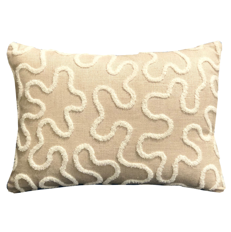 Plutus Luxury Throw Pillow (Beige Mixed Variety 2) Double sided  20" x 30" Queen
