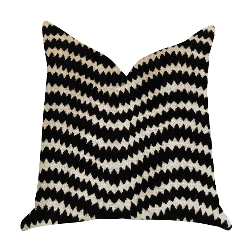 Plutus Luxury Throw Pillow (Black Mixed Variety) Double sided  20" x 26" Standard