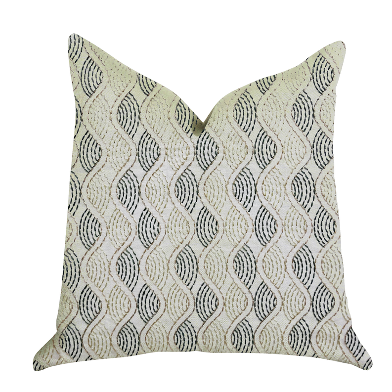 Plutus Luxury Throw Pillow (Blue Mixed Variety 2) Double sided  26" x 26"