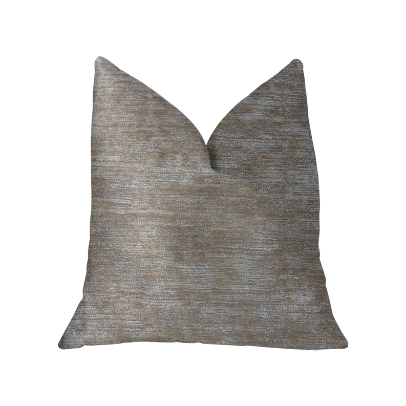 Plutus Luxury Throw Pillow (Brown Mixed Variety 1) Double sided  22" x 22"