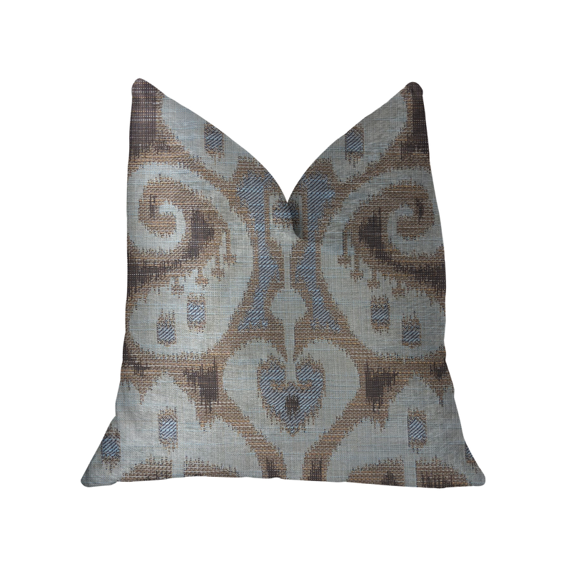 Plutus Luxury Throw Pillow (Brown Mixed Variety 1) Double sided  24" x 24"