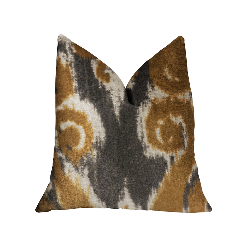 Plutus Luxury Throw Pillow (Gold Mixed Variety) Double sided  22" x 22"