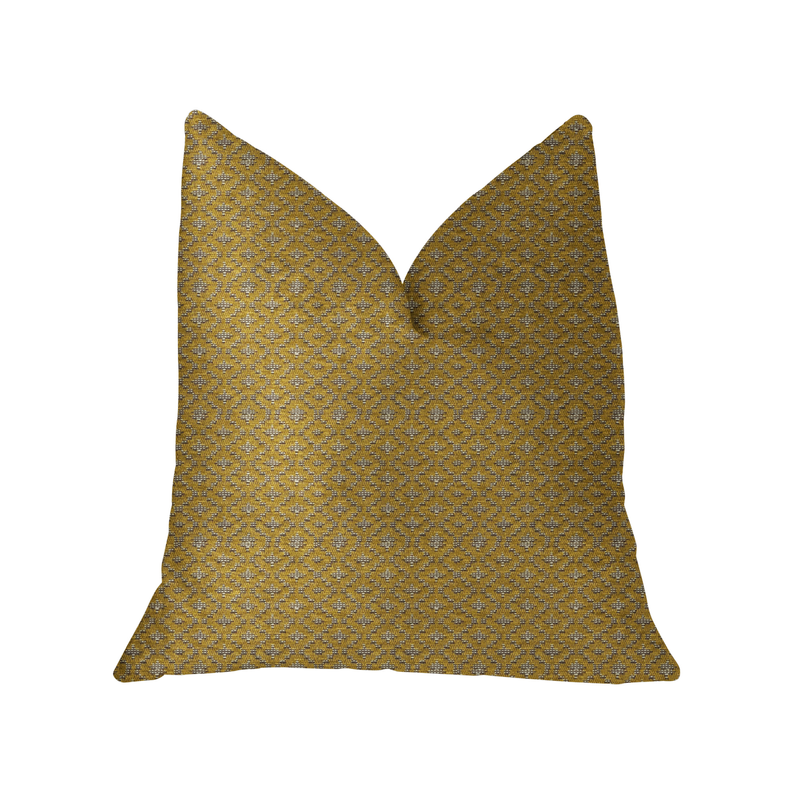 Plutus Luxury Throw Pillow (Gold Mixed Variety) Double sided  20" x 30" Queen