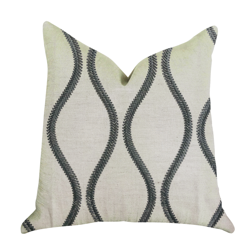 Plutus Luxury Throw Pillow (Green Mixed Variety 1) Double sided  24" x 24"