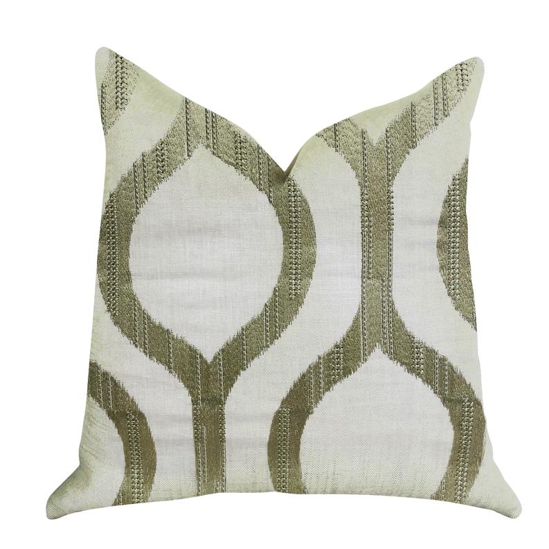 Plutus Luxury Throw Pillow (Green Mixed Variety 1) Double sided  26" x 26"