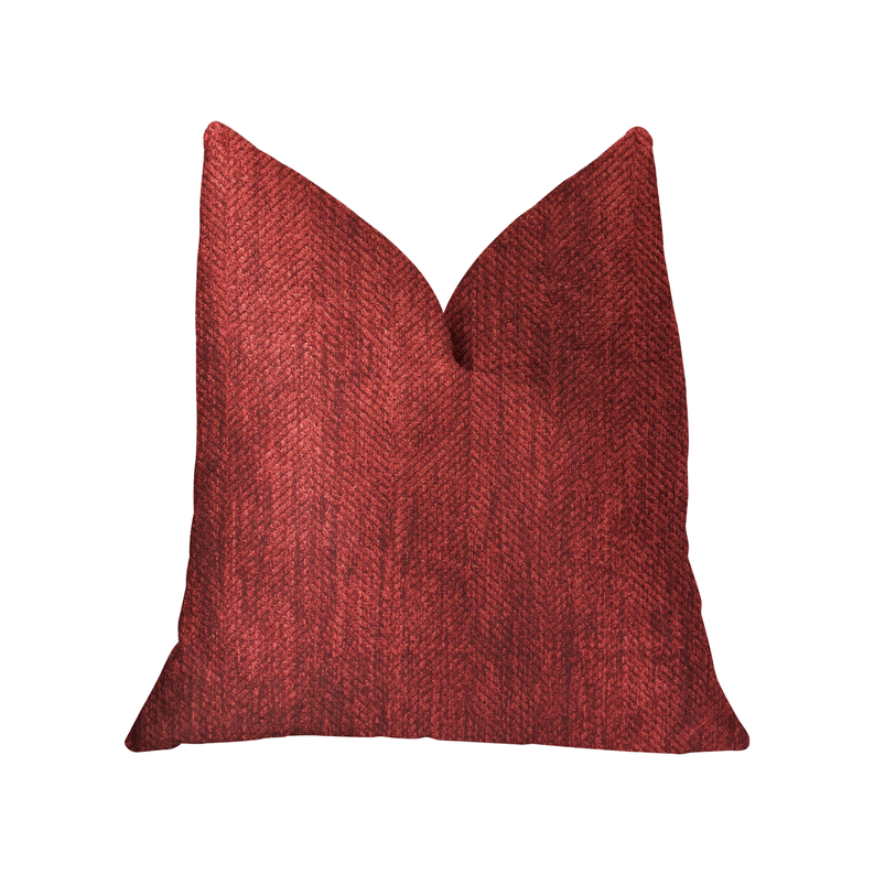 Plutus Luxury Throw Pillow (Red Mixed Variety 1) Double sided  20" x 30" Queen