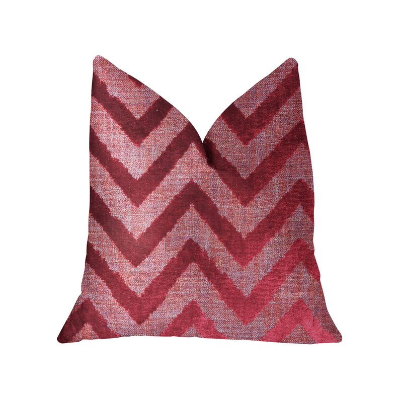 Plutus Luxury Throw Pillow (Red Mixed Variety 3) Double sided  24" x 24"