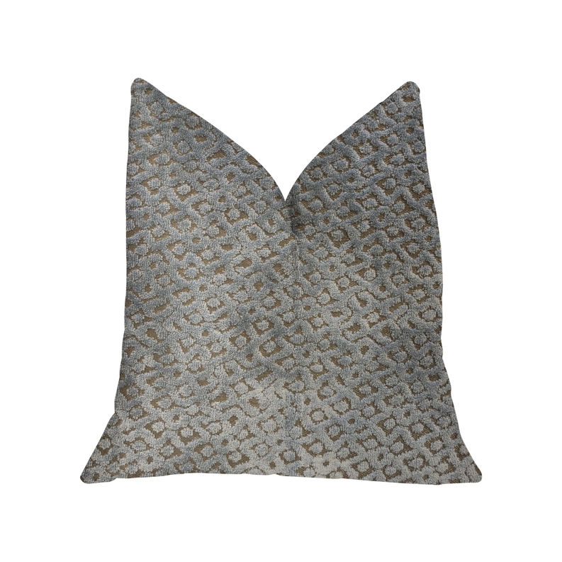 Plutus Luxury Throw Pillow (Silver Mixed Variety) Double sided  20" x 20"