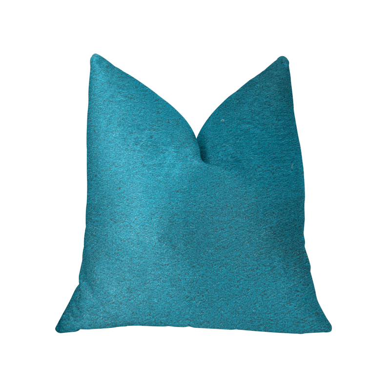 Plutus Luxury Throw Pillow (Turquoise) Double sided  20" x 30" Queen Turquoise Shade 1