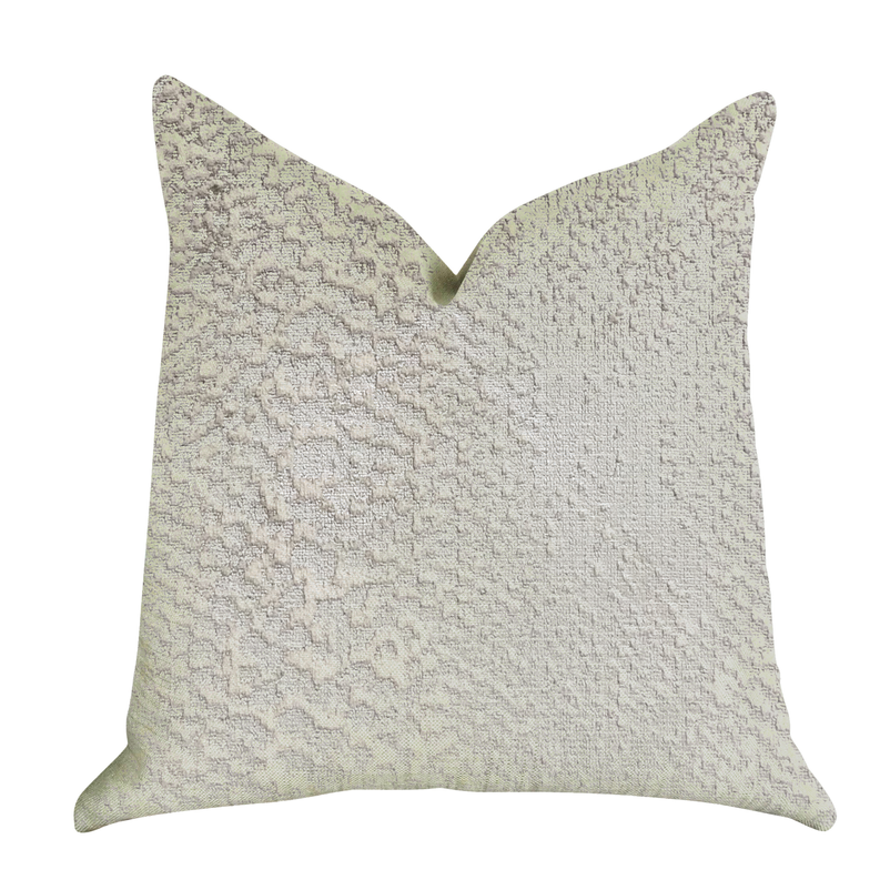 Plutus Luxury Throw Pillow (White/Off-White Mixed Variety) Double sided  12" x 25"